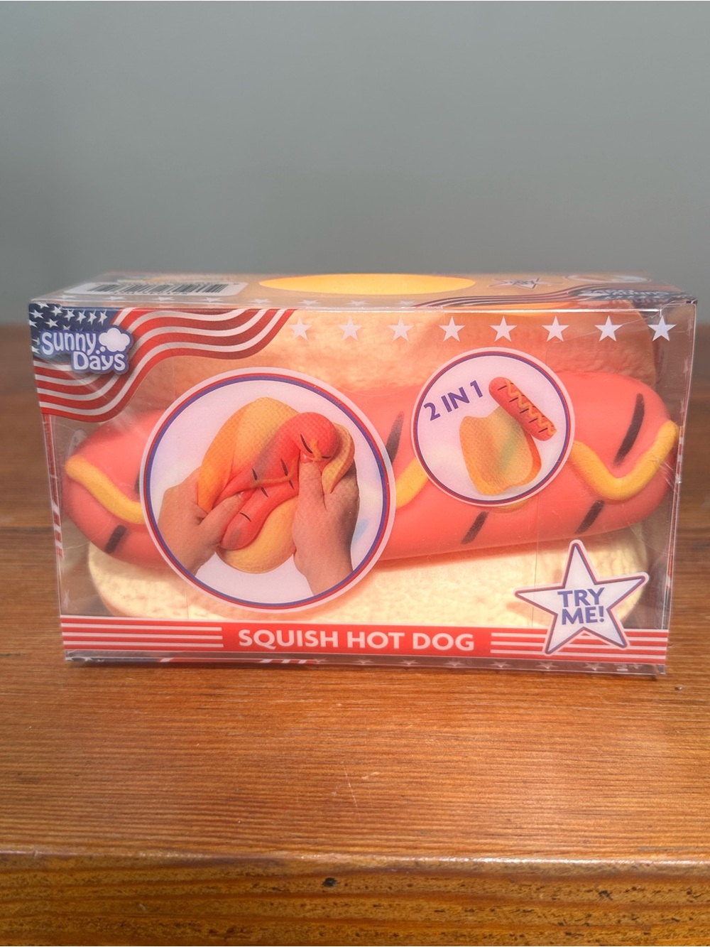 Sunny Days Squish Hot Dog Toy - 2 in 1